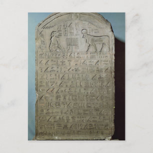 Stela ter herdenking van de begrafenis van de Apis Briefkaart