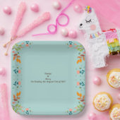 stelen blauw papieren bordje (Feest)