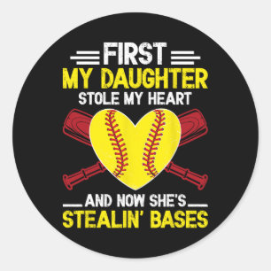 Stelend Ses Softll Vader Van Een Softll Speler Vad Ronde Sticker