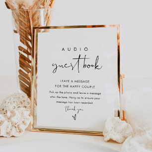 STELLA Audio Gastenboek Trouwbord Poster