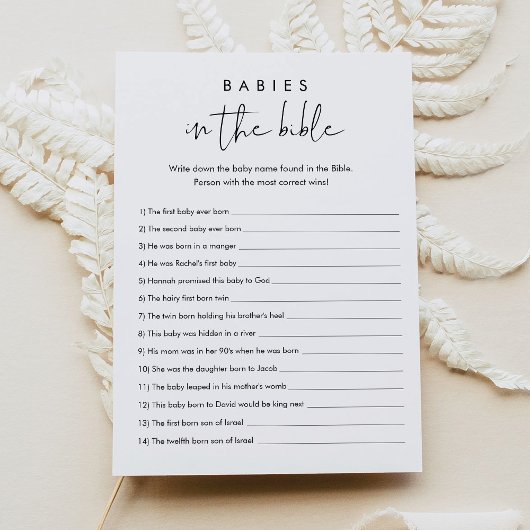 STELLA Babies Dans La Bible Baby shower Carte de j