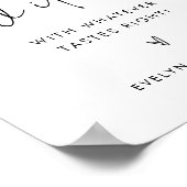 STELLA Bruiloft Drink Glas Favor Sign Poster (Hoek)