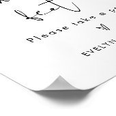 STELLA Bruiloft Flip Flop Teken Poster (Hoek)