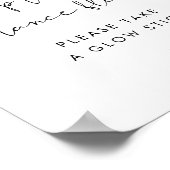 STELLA Bruiloft Glow Stick Teken Poster (Hoek)