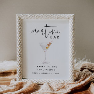 STELLA Bruiloft Martini Bar Teken Poster