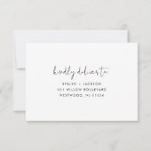 STELLA Bruiloft RSVP Respons Kaart (Achterkant)