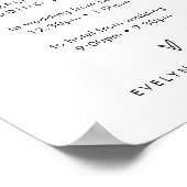 STELLA bruiloft shuttle service teken Poster (Hoek)