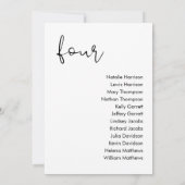 STELLA Bruiloft Zitplaatsen Kaart - TABEL 4 (Achterkant)