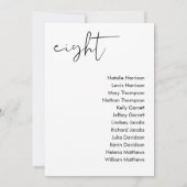 STELLA Bruiloft Zitplaatsen Kaart - TABEL 8 (Achterkant)