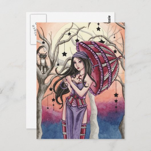 Stella - Carte postale sorcière (Devant / Derrière)