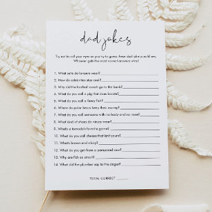 STELLA Dad Jokes Baby shower Game Kaart