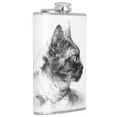 Stella de Grijze Kat Heupfles (Rechts)