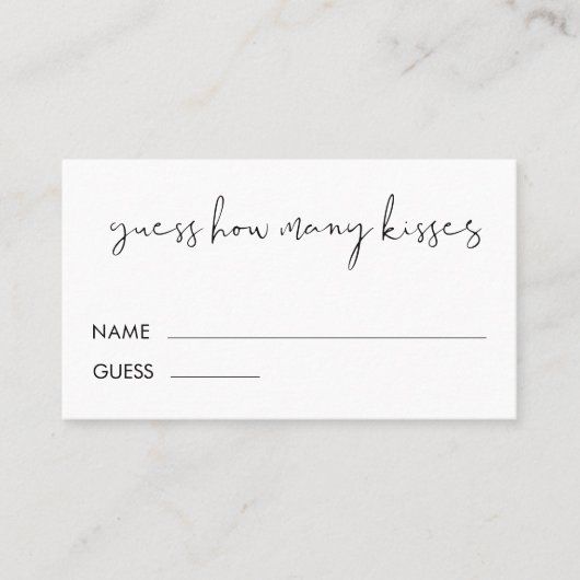 STELLA Devine Combien De Baisers Jeu Ticket (Devant)