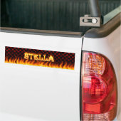 Stella echt vuur en vlammen bumperklepvormig ontwe bumpersticker (Op Truck)
