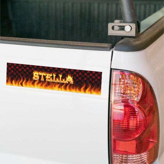 Stella echt vuur en vlammen bumperklepvormig ontwe bumpersticker (Op Truck)