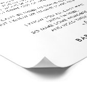 STELLA Een bericht van het bump teken Poster (Hoek)