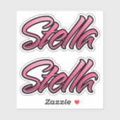 Stella faded pink Aufkleber Sticker Stickerset (Vel)