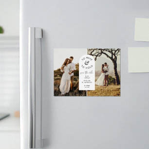 STELLA Foto Moderne bruiloft Save the Date Magnetische Uitnodiging