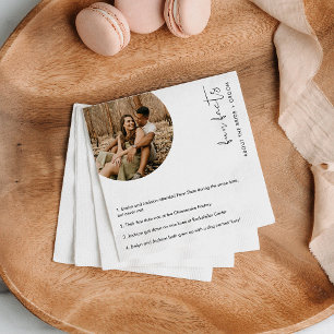 STELLA Fun Facts Over de bruid en bruidegom Kaart Servet