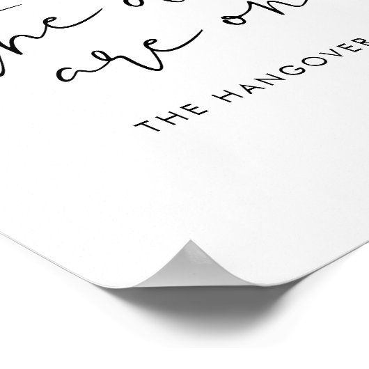 STELLA Funny open bar teken, Drinken zijn op ons Poster (Hoek)