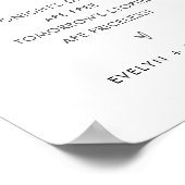 STELLA Grappig Open Bar Trouwbord Poster (Hoek)