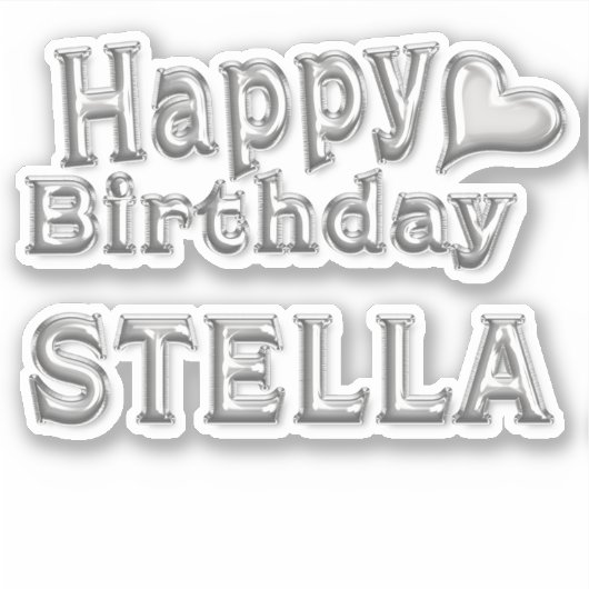 Stella Happy Birthday Autocollants (Devant)