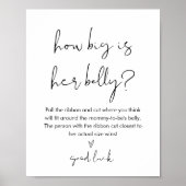 STELLA Hoe groot is haar buikje Baby Shower Spel Poster (Voorkant)