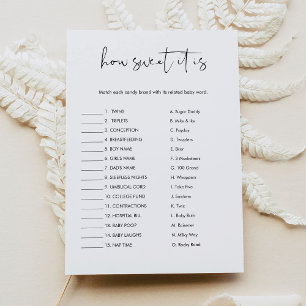 STELLA Hoe zoet Het Is Snoep Bar Baby Game Kaart