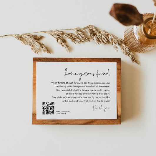 STELLA Huwelijksreis Fonds QR Code Informatiekaartje