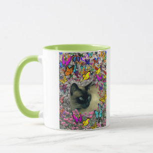 Stella in Butterflies Chocolate Point Siamese Cat Mok
