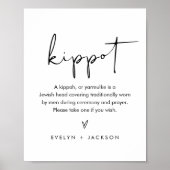 STELLA Kippot Kippah Yarmulke Trouwbord Poster (Voorkant)