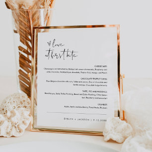 STELLA Liefde Bij Eerste Bijt Dessert Teken Poster