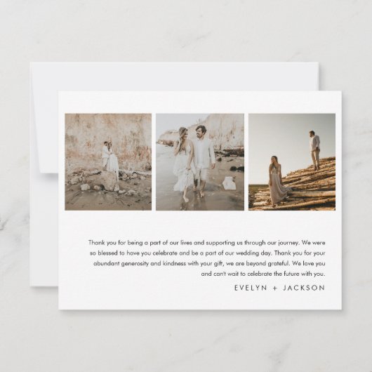 STELLA Mariage photo moderne Carte de remerciement (Dos)
