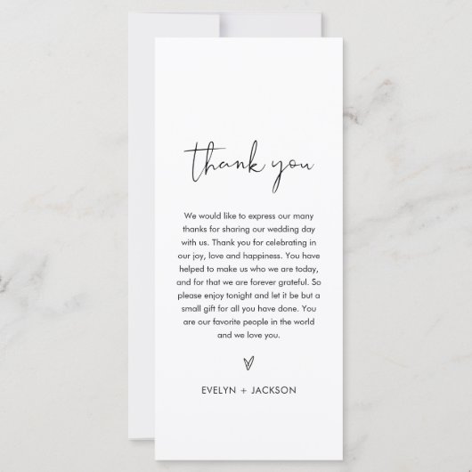 STELLA Menu Mariage minimaliste 4x9 (Dos)