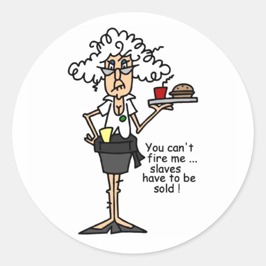 Stella met de Humor van de Houding Ronde Sticker (Voorkant)