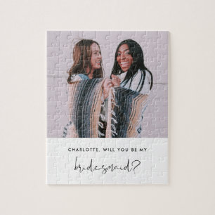 STELLA Minimale foto bruidsmeisje voorstel Legpuzzel