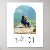 STELLA Minimalistische Bruiloft Foto Tafel Nummer  Poster (Voorkant)