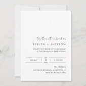 STELLA Minimalistische bruiloft uitnodiging met fo (Voorkant)