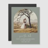 STELLA Moderne boog foto Bewaar de datum magneet s (Voorkant / Achterkant)