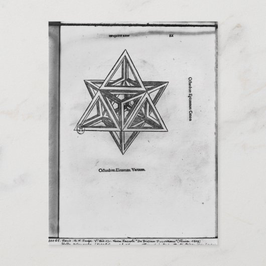 Stella octangula uit "De Divina Proportione" Briefkaart (Voorkant)