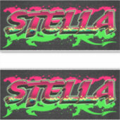 Stella Prénom Nom Graffiti Autocollant Autocollant (Devant)