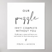 STELLA Puzzel Bruiloft Gast Boek Teken Poster (Voorkant)