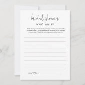 STELLA Qui Suis Je Fête des mariées Carte De Jeu (Devant)