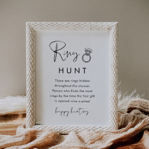 STELLA Ring Hunt Spel Vrijgezellenfeest Sign Poster