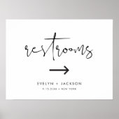 STELLA Trouwlocatie Toiletten Deze Kant Uit Pijl Poster (Voorkant)