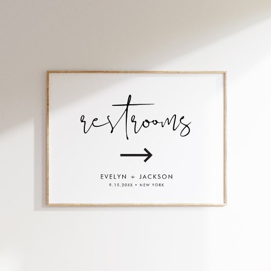 STELLA Trouwlocatie Toiletten Deze Kant Uit Pijl Poster