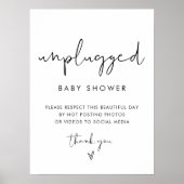 STELLA Unplugged Baby shower Sign Poster (Voorkant)