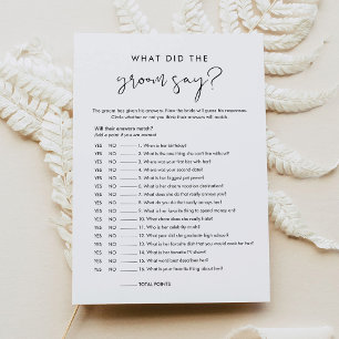 STELLA Wat zei de bruidegom bruids spel Kaart