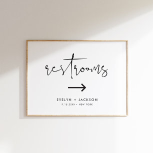 STELLA Wedding Restroom Deze Weg Pijl Poster