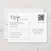 STELLA Wedding RSVP QR Code Postcard (Devant)
